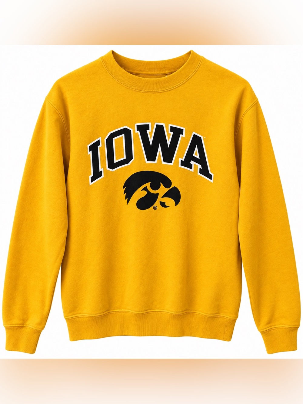 💛 Champion Iowa Hawkeyes Gold Crewneck Sweatshirt – Size S